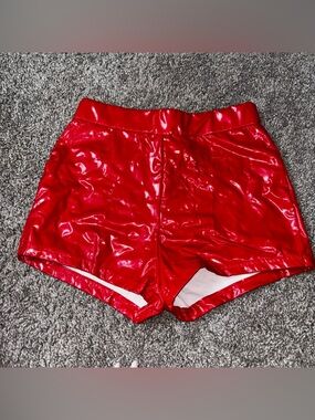 SHEIN Red High Waist Shorts